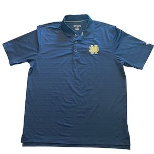 CHAMPION Men's NOTRE DAME Navy Blue Polo Shirt M